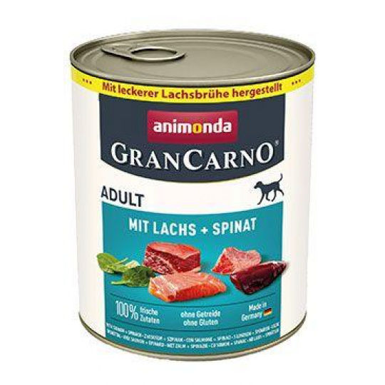 GRANCARNO Adult - s lososem a špenátem 800 g GRANCARNO Adult - s lososem a špenátem 800 g