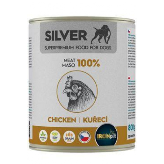 IRONpet Silver Dog konz. Chicken 800g