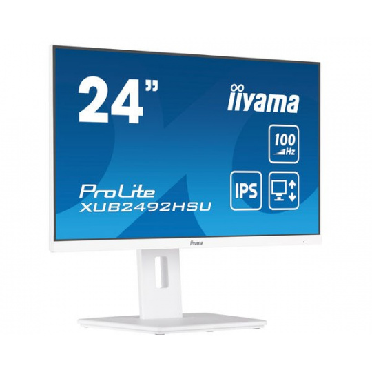 iiyama XUB2492HSU-W6 počítačový monitor 60,5 cm (23.8") 1920 x 1080 px Full HD LED Bílá