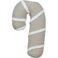 Vánoční cukrová hůlka, se zvukem, 10 cm, latex, šedobéžová