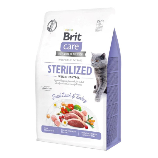 BRIT Care Sterilized Weight Control - suché krmivo pro kočky - 7 kg