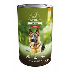Krmivo pre psov ENERGYS Adult dog Can Beef konz. 1,24 kg