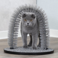 Masážní oblouk pro kočky 36 x 33 cm šedý