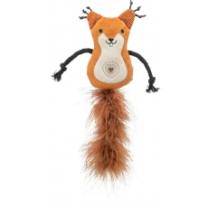 Veverka s peříčkovým ocasem, catnip,  12cm/24 cm, plyš