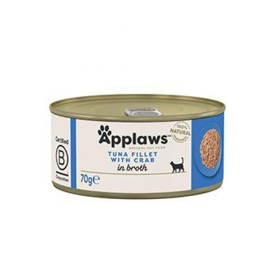 Applaws Cat konz. Adult Broth tuňák s krabem 70g