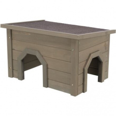 Dřevěný domek NATURA morče,  50 x 30 x 37 cm, šedo-zelená