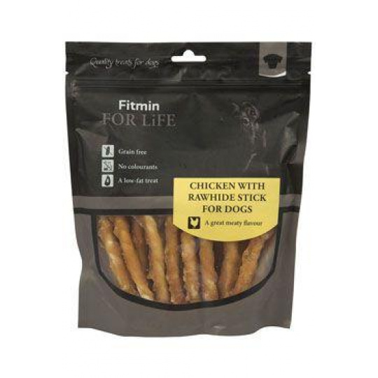Fitmin FL dog poch. Treats Kuře na bůvolí tyčce 400g