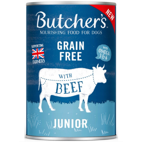 BUTCHER'S Original Junior Beef Jelly - vlhké krmivo pro psy - 400g