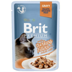 BRIT Premium with Turkey Fillets - mokré krmivo pro kočky -  85g