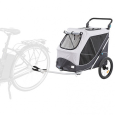 Vozík za kolo s funkcí rychlého skládání L 74 x 95 x 103/143 cm, nosnost max. 30 kg, šedý Vozík za kolo s funkcí rychlého skládání L 74 x 95 x 103/143 cm, nosnost max. 30 kg, šedý