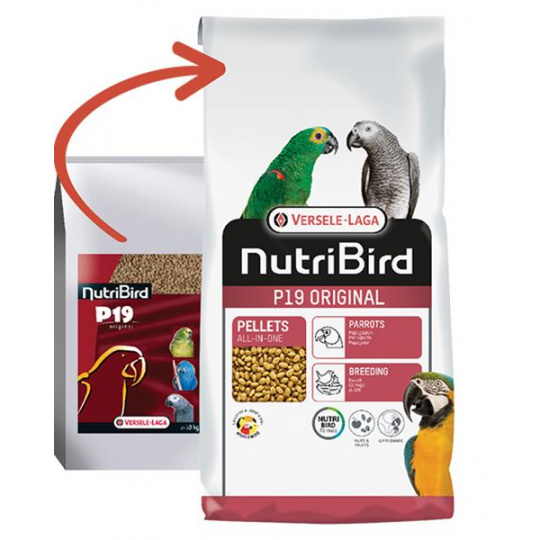 VL NutriBird P19 Original- extrudy pre chov, preperovanie a zvýšené nároky veľkých papagájov s tuzemským ovocím 10kg VL NutriBird P19 Original- extrudy pre chov, preperovanie a zvýšené nároky veľkých papagájov s tuzemským ovocím 10kg