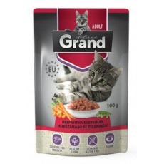 GRAND kaps. deluxe kočka hovězí se zel.100g GRAND kaps. deluxe kočka hovězí se zel.100g
