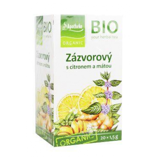 Čaj Apotheke BIO zázvorový s pomerančem 20x1,5g