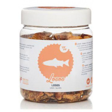 Raw Raw pochoutka mrazem sušené maso z Lososa 110g Raw Raw pochoutka mrazem sušené maso z Lososa 110g