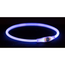 Flash light ring USB, blikací obojek, S-M: 40 cm/ ø 8 mm, modrá (RP 2,10 Kč)