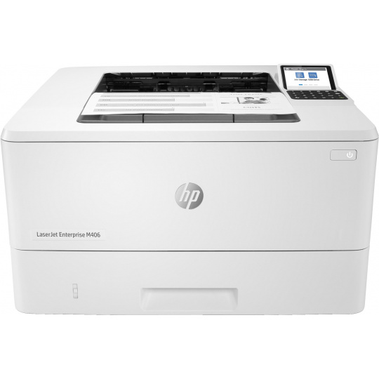 HP LaserJet Enterprise M406dn, Černobílé zpracování, Tiskárna pro Business, Tisk, Kompaktní velikost; Silné zabezpečení; Oboustranný tisk; Úspora energie; Tisk z USB na předním panelu