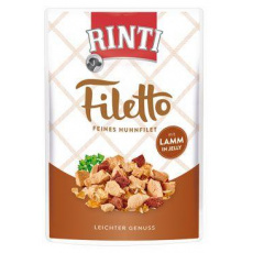 Rinti Dog Filetto kapsa kuře+jehně v želé 100g Rinti Dog Filetto kapsa kuře+jehně v želé 100g