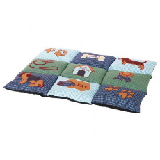 Barevná měkká podložka PATCHWORK 80 x 55 cm, protiskluzová, - modro/zelená Barevná měkká podložka PATCHWORK 80 x 55 cm, protiskluzová, - modro/zelená