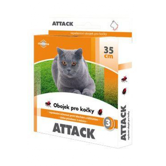 Attack obojek antiparazitární kočka 35cm