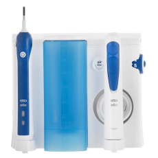 Oral-B PRO 2000 + Oxyjet Dospělý Oscilačně rotační kartáček Modrá, Bílá