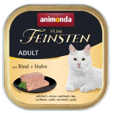 ANIMONDA Vom Feinsten Adult Beef with chicken - mokré krmivo pro kočky - 100g