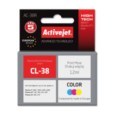 Activejet Inkoust AC-38R (náhrada Canon CL-38; Premium; 12 ml; barevný)
