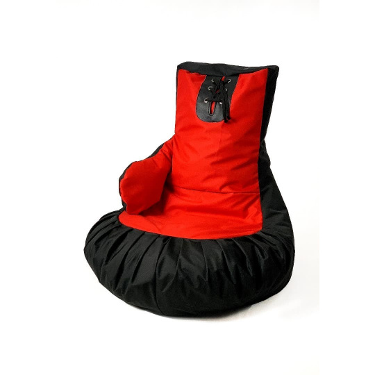 Sako bag pouffe boxerské rukavice černo-červené XL 100 x 80 cm