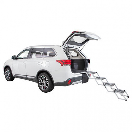 Skládací schody 4-stupňové,  37 x 70 x 160 cm, do 75 kg, hliník/TPR