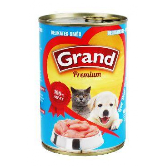 GRAND Dog konz. Premium Puppy delikates směs 405g
