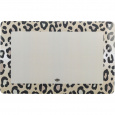 Prostírání pod misky LEO, 44 x 28 cm, šedá, hnědá/leopardí