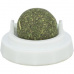 Kulička Catnipu v samolepícím držáku, 5 cm, bílá/zelená
