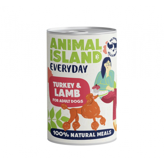 ANIMAL ISLAND Everyday Turkey and lamb - vlhké krmivo pro psy - 400g