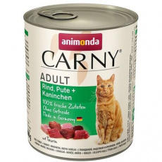 ANIMONDA konzerva CARNY Adult - hovězí, krůta, králík 800g ANIMONDA konzerva CARNY Adult - hovězí, krůta, králík 800g