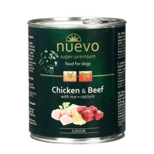 Nuevo pes Junior Kuřecí a Hovězí konz. 800g