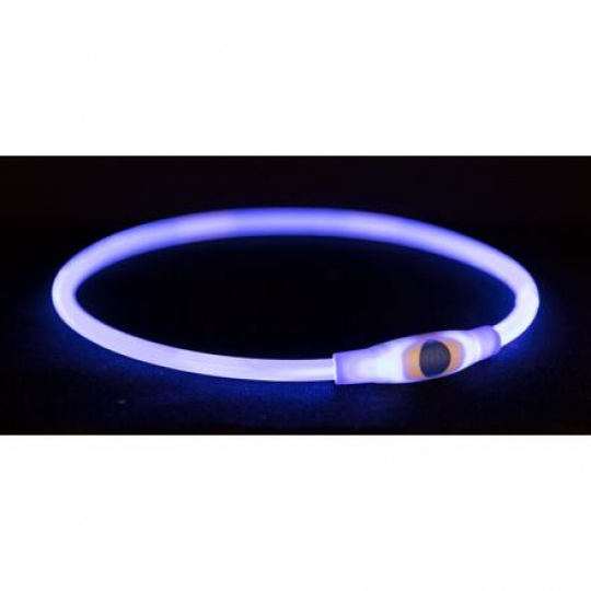 Flash light ring USB, blikací obojek, modrá (RP 2,10 Kč)