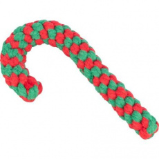 Xmas CANDY CANE - vánoční uzlovaná hůlka , 19 cm, bavlněné lano Xmas CANDY CANE - vánoční uzlovaná hůlka , 19 cm, bavlněné lano