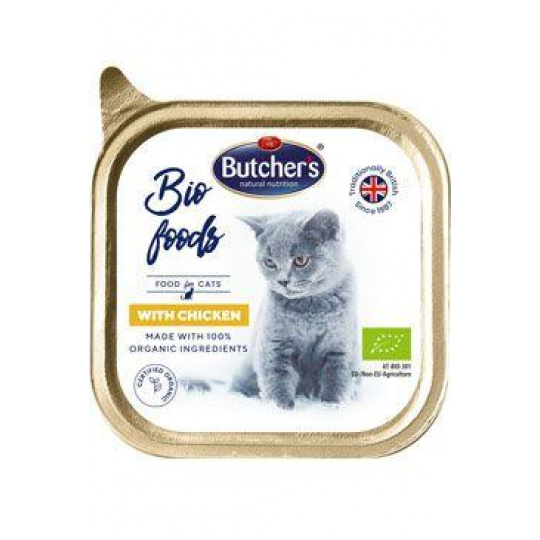 Butcher's Cat Bio Foods s kuřecím vanička 85g