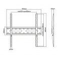 Ekonomický držák na TV Maclean, max VESA 400x400, 32-55", 45kg, černý, MC-938