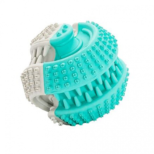 Dentální péče mátový míček 6 cm, dvoubarevný, HipHop Dog