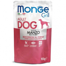 MONGE GRILL kapsička s hovězím masem pro psy 100 g