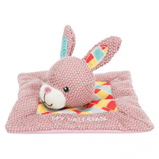 JUNIOR snuggler - plyšový mazlíček, čtverec s králičí hlavou 13 x 13 cm JUNIOR snuggler - plyšový mazlíček, čtverec s králičí hlavou 13 x 13 cm