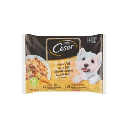 Cesar Selection kapsa výběr v želé 4x100g