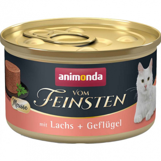 ANIMONDA Vom Feinsten Mousse Salmon and poultry - mokré krmivo pro kočky - 85g