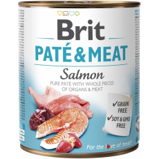 BRIT Paté & Meat s lososem - 800g