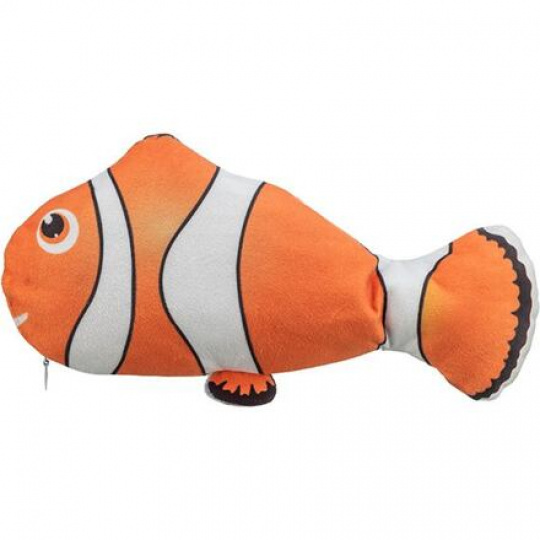 Ryba "NEMO" jako živá, mrskající se, s catnipem, látka, 26 cm