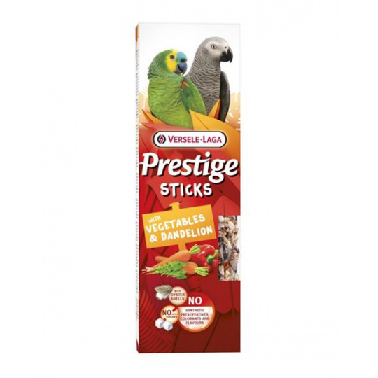 Pamlsok VL Prestige Sticks Small Parakeets with Vegetables & Dandelion 2 ks - tyčinka pre andulky so zeleninou a púpavou 60 g