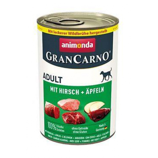 Animonda pes GRANCARNO konz. Adult jelen/jablko 400g