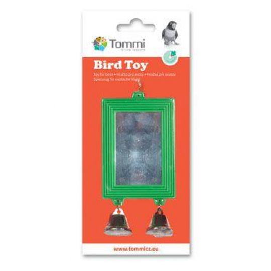 Hračka pro exoty zrcátko s 2 zvonky