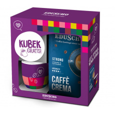 TCHIBO EDUSCHO CREMA STRONG zrnková káva 1000G + hrnek