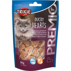 Premio HEARTS light- srdíčka z kachních prsíček a mořského lososa 50g Premio HEARTS light- srdíčka z kachních prsíček a mořského lososa 50g